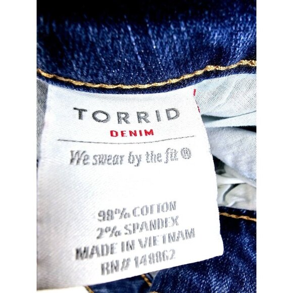 Torrid Size 22R Women's 32 Inch Inseam 5 Pocket Blue Denim Jeans - Picture 7 of 13
